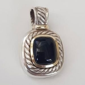 David Yurman Albion Black Onyx Pendant with Gold